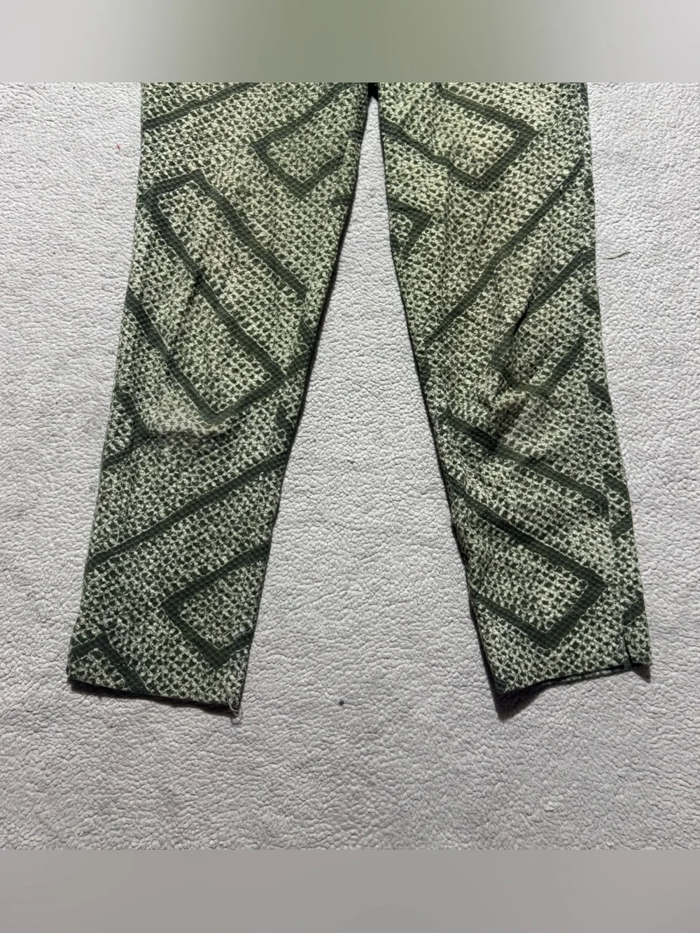 PT01 Pants Womens 40 (4 US) PT Torino PTW Green Patterned New York Italy 28x26.5